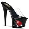 Pleaser - MOON701HRS Mules à talons - Chaussures de pole dance - Noir/Rouge Product image